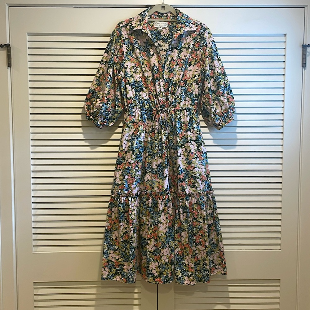 Cara Cara floral midi shirt dress